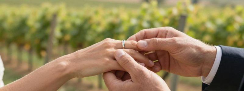 Ślub w winnicy – ceremonia wśród winorośli